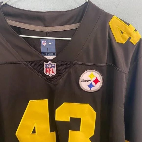 NFL Pittsburgh Steelers Troy Polamalu #43 Jersey Black